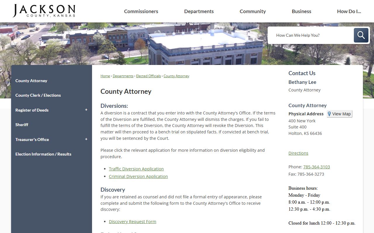 Jackson County criminal court records County Attorney source