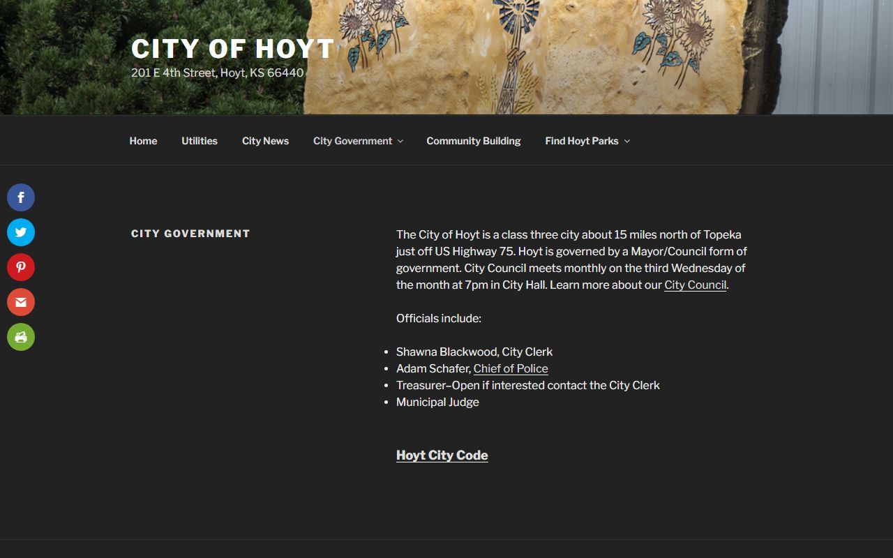 Jackson County District Court Hoyt municipal court boundary information