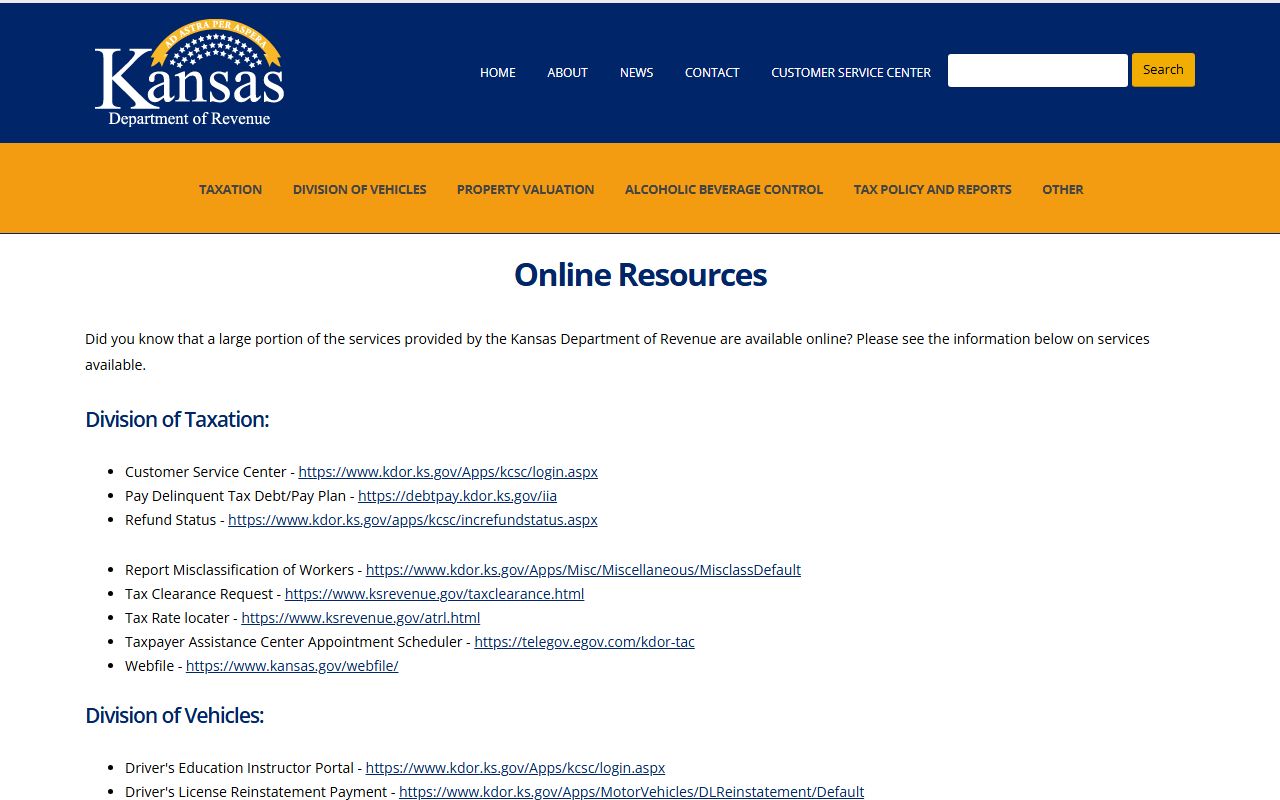 Jackson County traffic court records KDOR online services